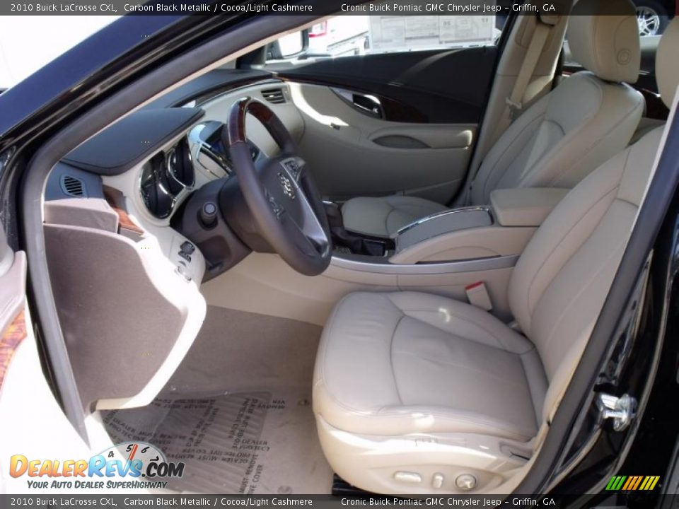 2010 Buick LaCrosse CXL Carbon Black Metallic / Cocoa/Light Cashmere Photo #12