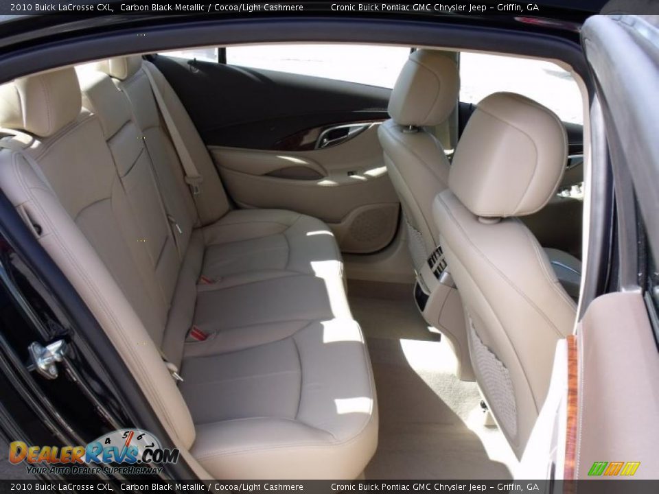 2010 Buick LaCrosse CXL Carbon Black Metallic / Cocoa/Light Cashmere Photo #14