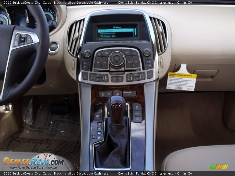 2010 Buick LaCrosse CXL Carbon Black Metallic / Cocoa/Light Cashmere Photo #16