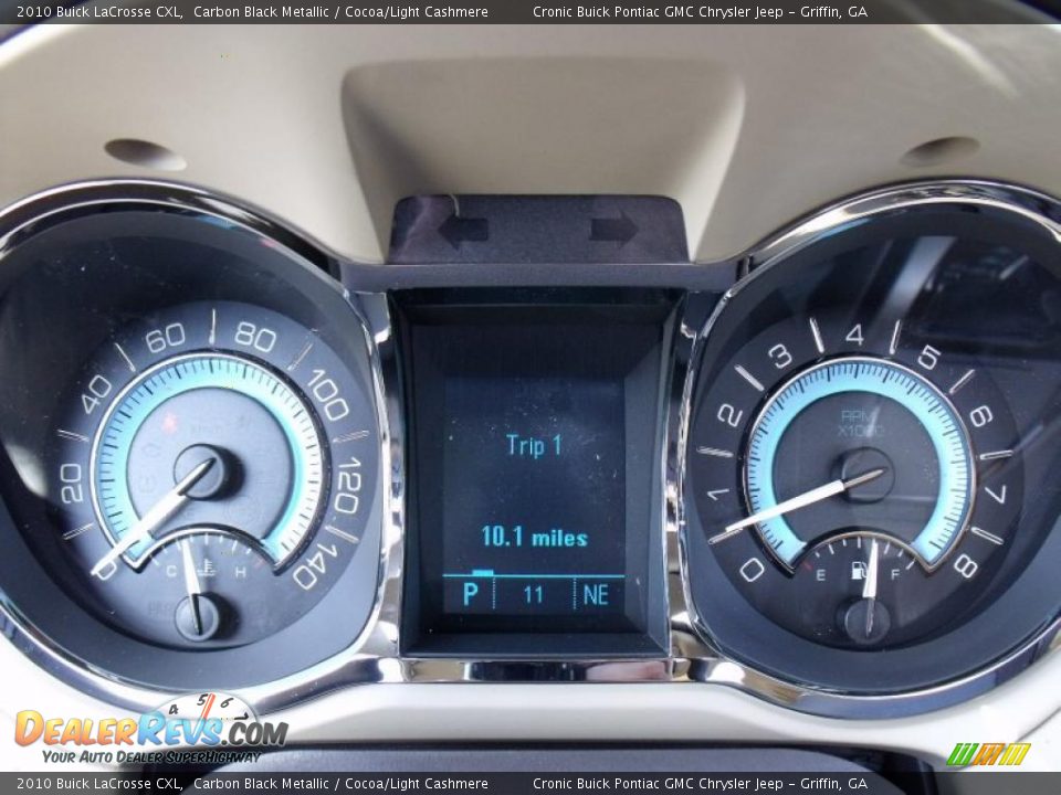 2010 Buick LaCrosse CXL Carbon Black Metallic / Cocoa/Light Cashmere Photo #19