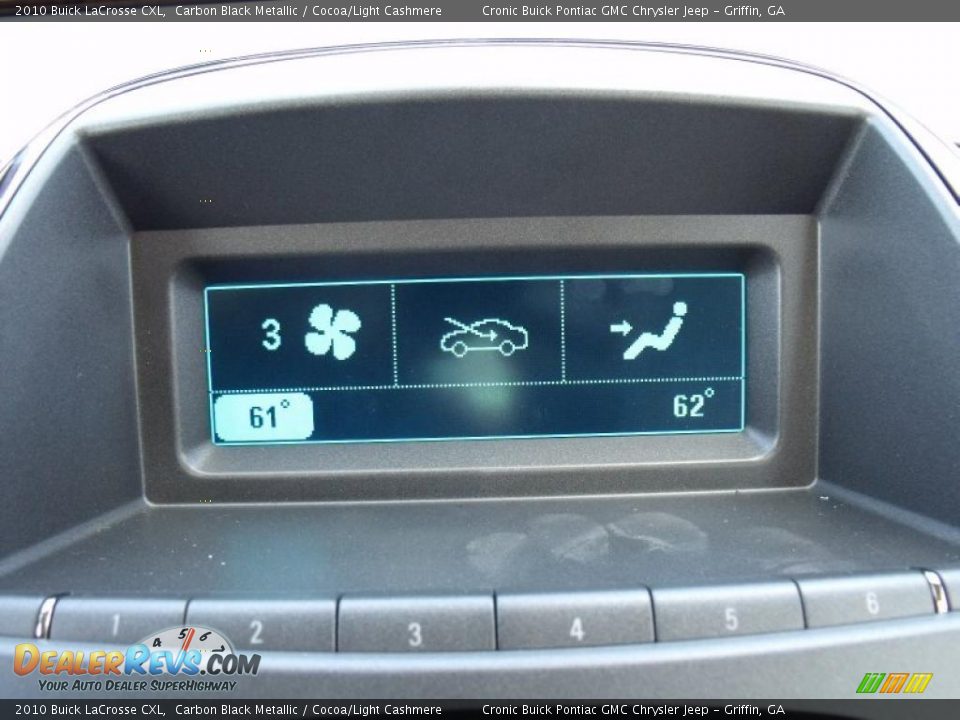 2010 Buick LaCrosse CXL Carbon Black Metallic / Cocoa/Light Cashmere Photo #20