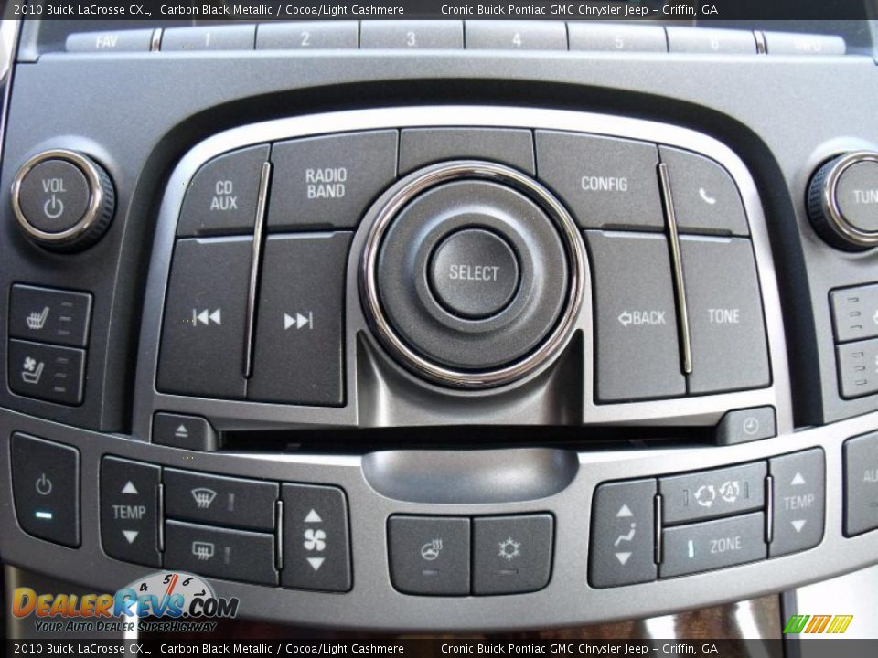 2010 Buick LaCrosse CXL Carbon Black Metallic / Cocoa/Light Cashmere Photo #21