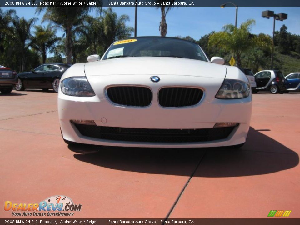 2008 BMW Z4 3.0i Roadster Alpine White / Beige Photo #4
