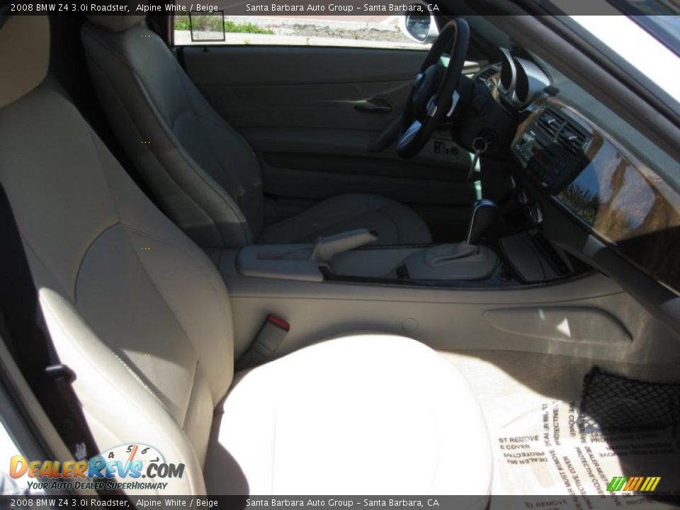 2008 BMW Z4 3.0i Roadster Alpine White / Beige Photo #10