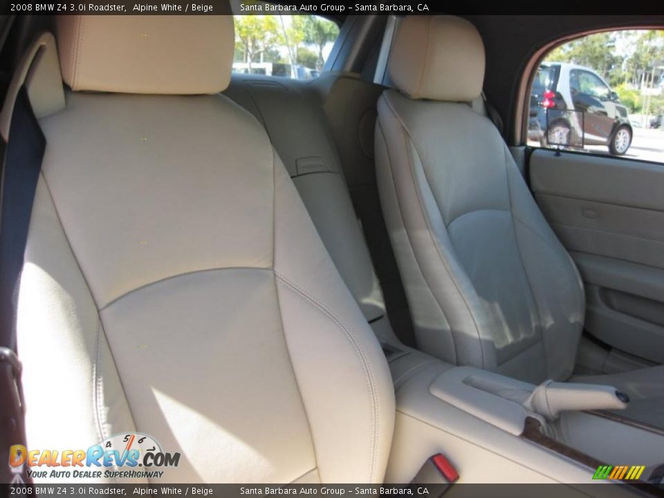 2008 BMW Z4 3.0i Roadster Alpine White / Beige Photo #11