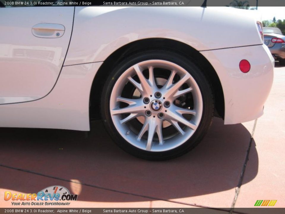 2008 BMW Z4 3.0i Roadster Alpine White / Beige Photo #16