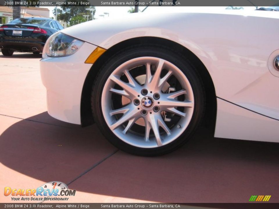 2008 BMW Z4 3.0i Roadster Alpine White / Beige Photo #17