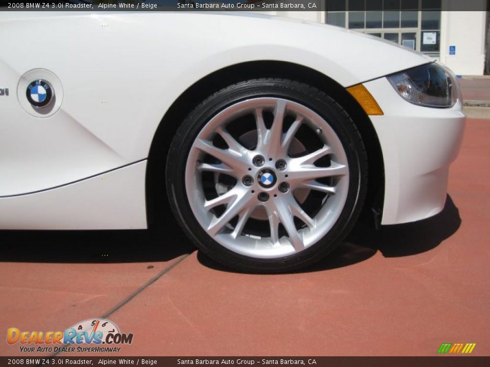 2008 BMW Z4 3.0i Roadster Alpine White / Beige Photo #18