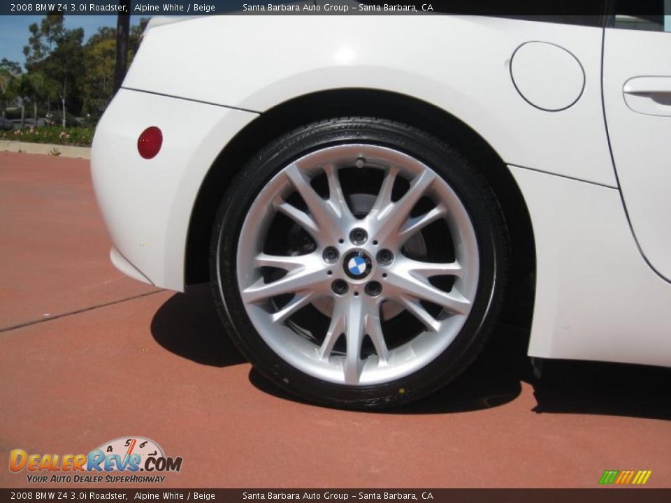 2008 BMW Z4 3.0i Roadster Alpine White / Beige Photo #19