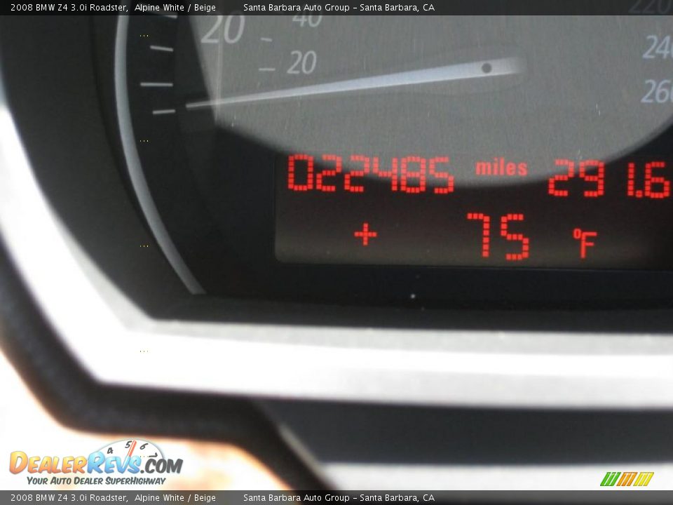 2008 BMW Z4 3.0i Roadster Alpine White / Beige Photo #20
