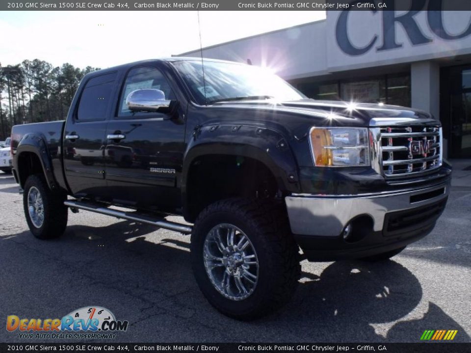 2010 GMC Sierra 1500 SLE Crew Cab 4x4 Carbon Black Metallic / Ebony Photo #2