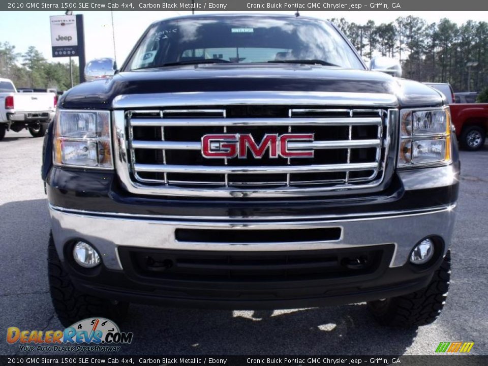 2010 GMC Sierra 1500 SLE Crew Cab 4x4 Carbon Black Metallic / Ebony Photo #3