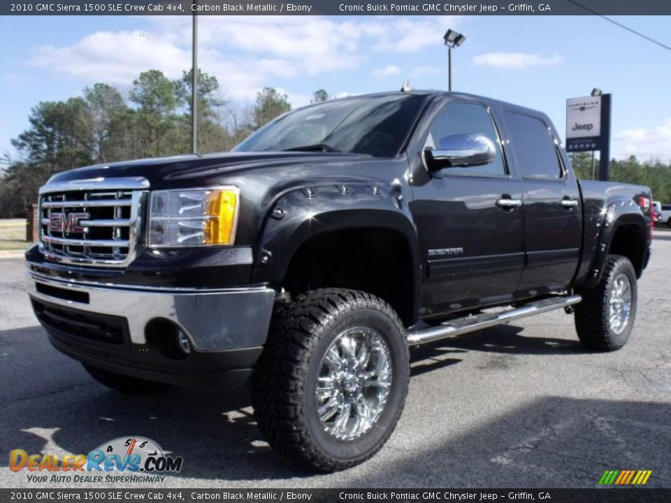 2010 GMC Sierra 1500 SLE Crew Cab 4x4 Carbon Black Metallic / Ebony Photo #4