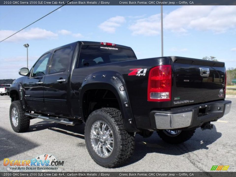 2010 GMC Sierra 1500 SLE Crew Cab 4x4 Carbon Black Metallic / Ebony Photo #6