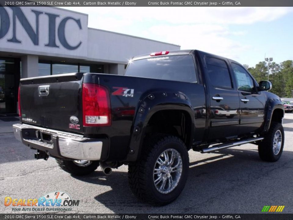 2010 GMC Sierra 1500 SLE Crew Cab 4x4 Carbon Black Metallic / Ebony Photo #8