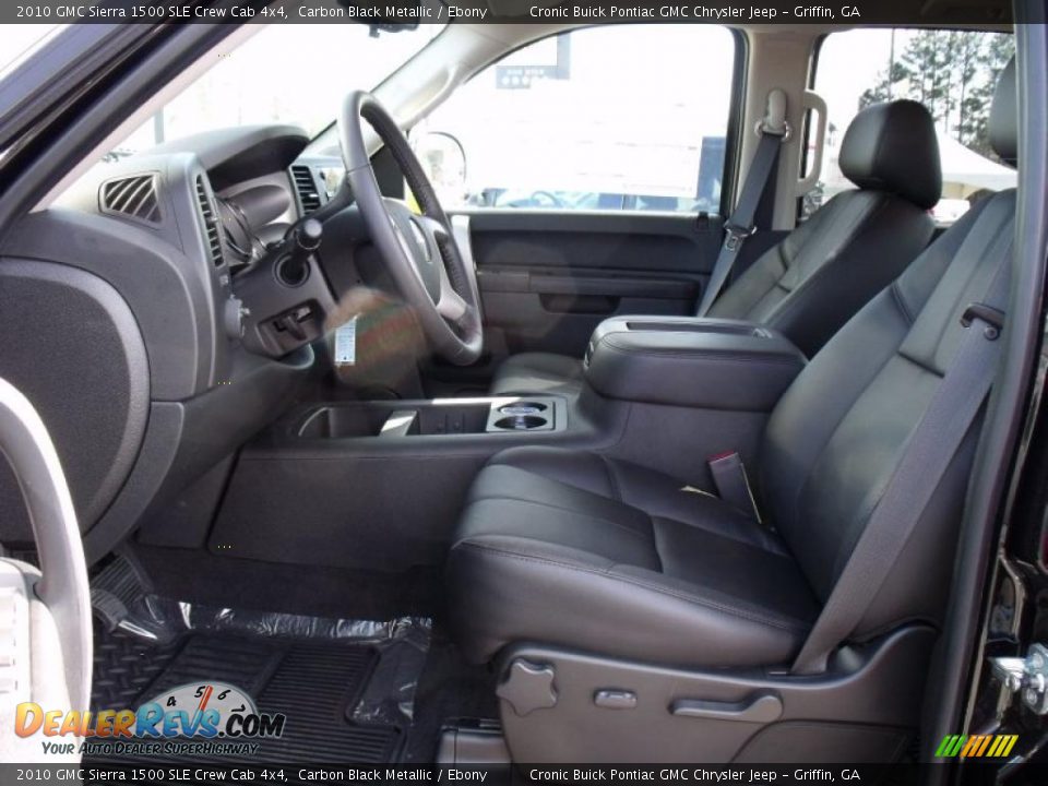 2010 GMC Sierra 1500 SLE Crew Cab 4x4 Carbon Black Metallic / Ebony Photo #11
