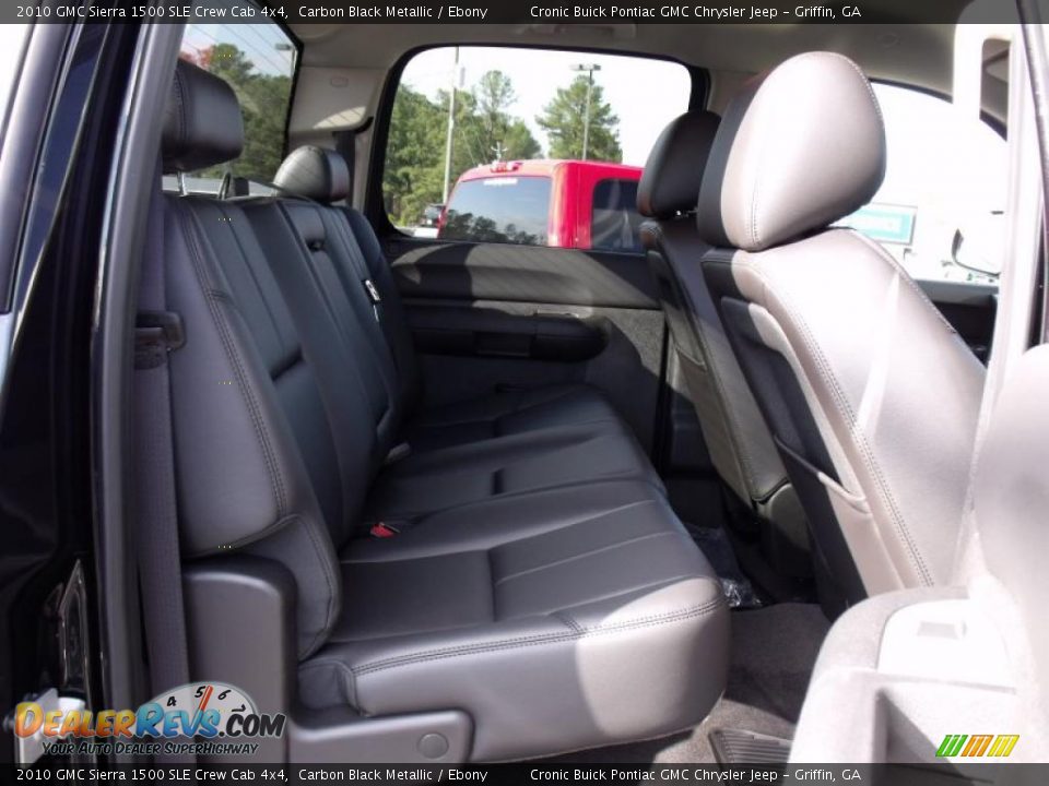 2010 GMC Sierra 1500 SLE Crew Cab 4x4 Carbon Black Metallic / Ebony Photo #14