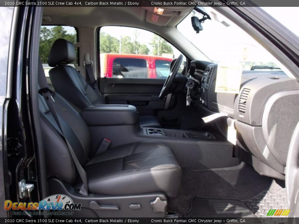 2010 GMC Sierra 1500 SLE Crew Cab 4x4 Carbon Black Metallic / Ebony Photo #15