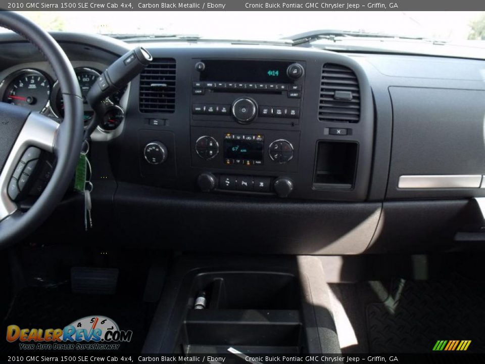 2010 GMC Sierra 1500 SLE Crew Cab 4x4 Carbon Black Metallic / Ebony Photo #16