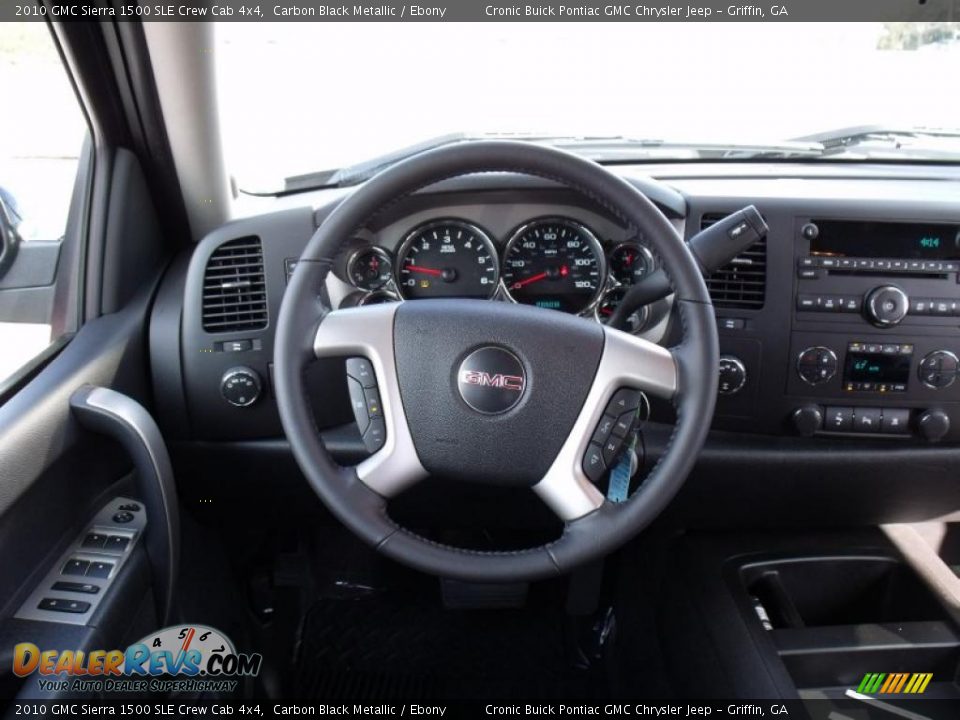 2010 GMC Sierra 1500 SLE Crew Cab 4x4 Carbon Black Metallic / Ebony Photo #17