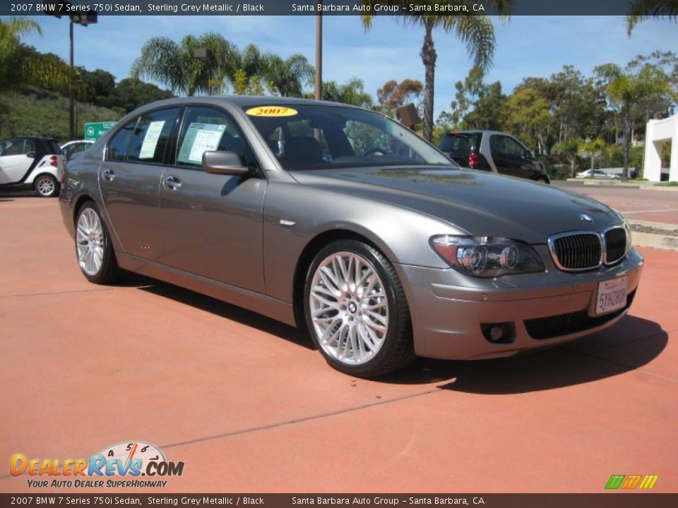2007 BMW 7 Series 750i Sedan Sterling Grey Metallic / Black Photo #3