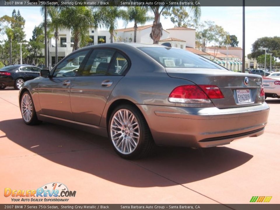 2007 BMW 7 Series 750i Sedan Sterling Grey Metallic / Black Photo #4