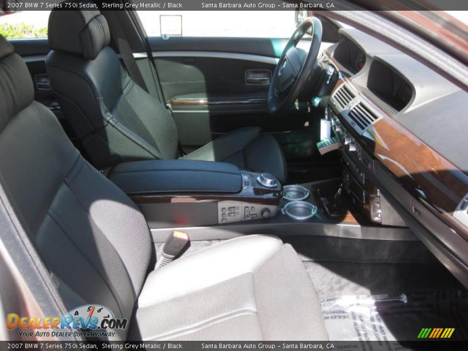 2007 BMW 7 Series 750i Sedan Sterling Grey Metallic / Black Photo #8