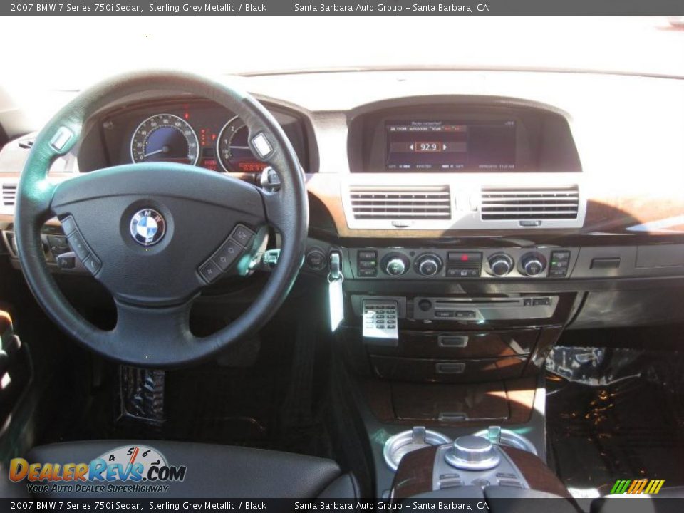 2007 BMW 7 Series 750i Sedan Sterling Grey Metallic / Black Photo #10