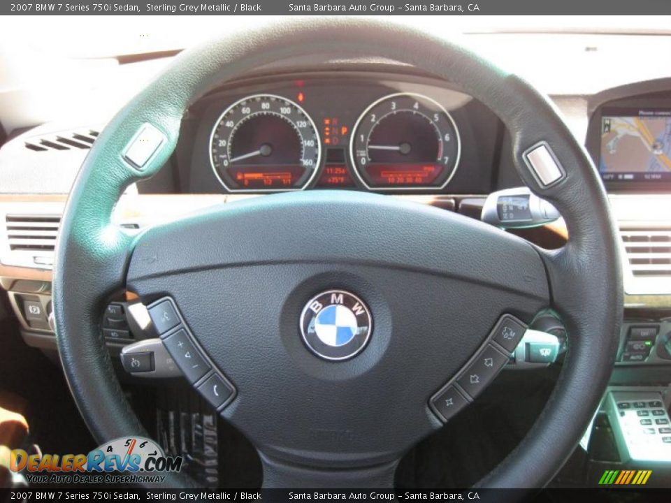 2007 BMW 7 Series 750i Sedan Sterling Grey Metallic / Black Photo #13
