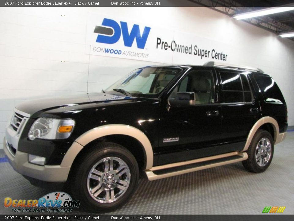 2007 Ford Explorer Eddie Bauer 4x4 Black / Camel Photo #2