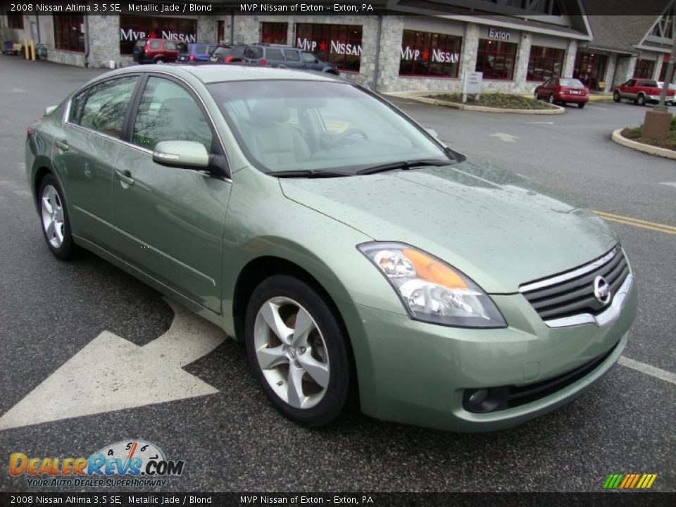 2008 Nissan Altima 3.5 SE Metallic Jade / Blond Photo #4