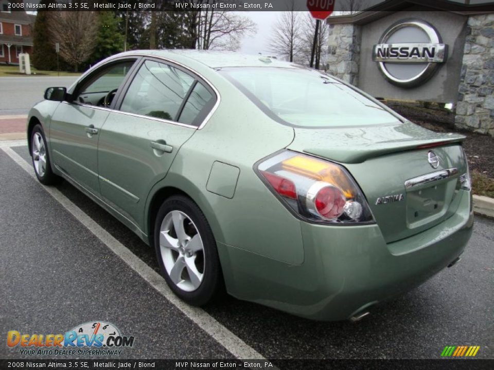 2008 Nissan Altima 3.5 SE Metallic Jade / Blond Photo #8