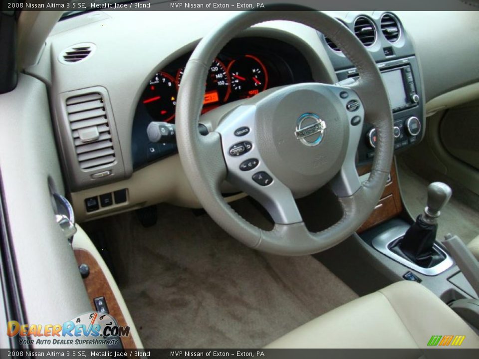 2008 Nissan Altima 3.5 SE Metallic Jade / Blond Photo #10