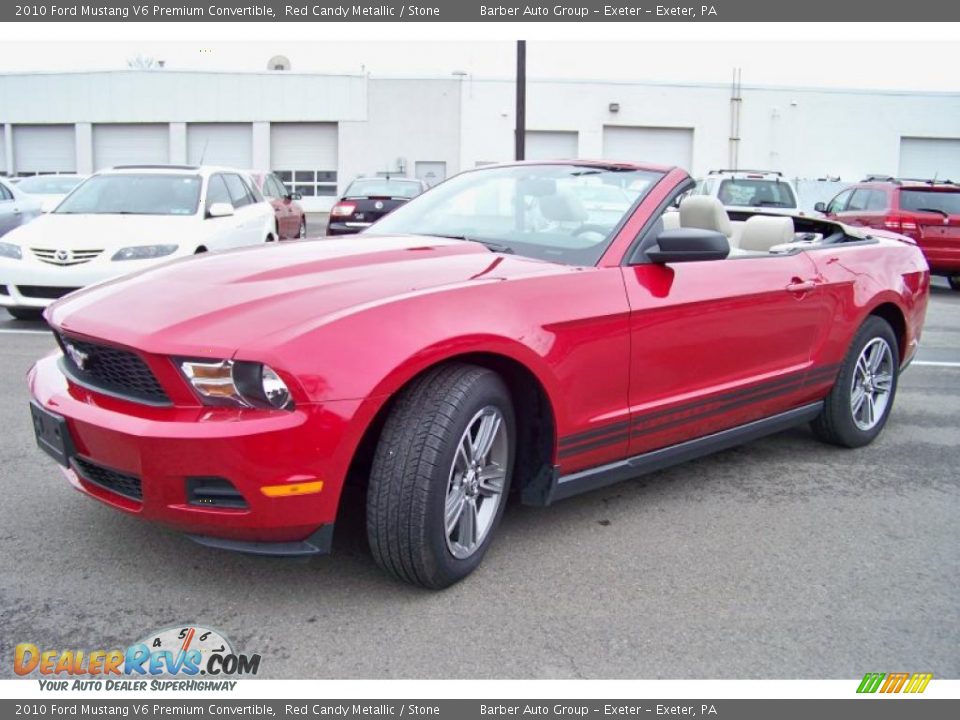 2010 Ford Mustang V6 Premium Convertible Red Candy Metallic / Stone Photo #1