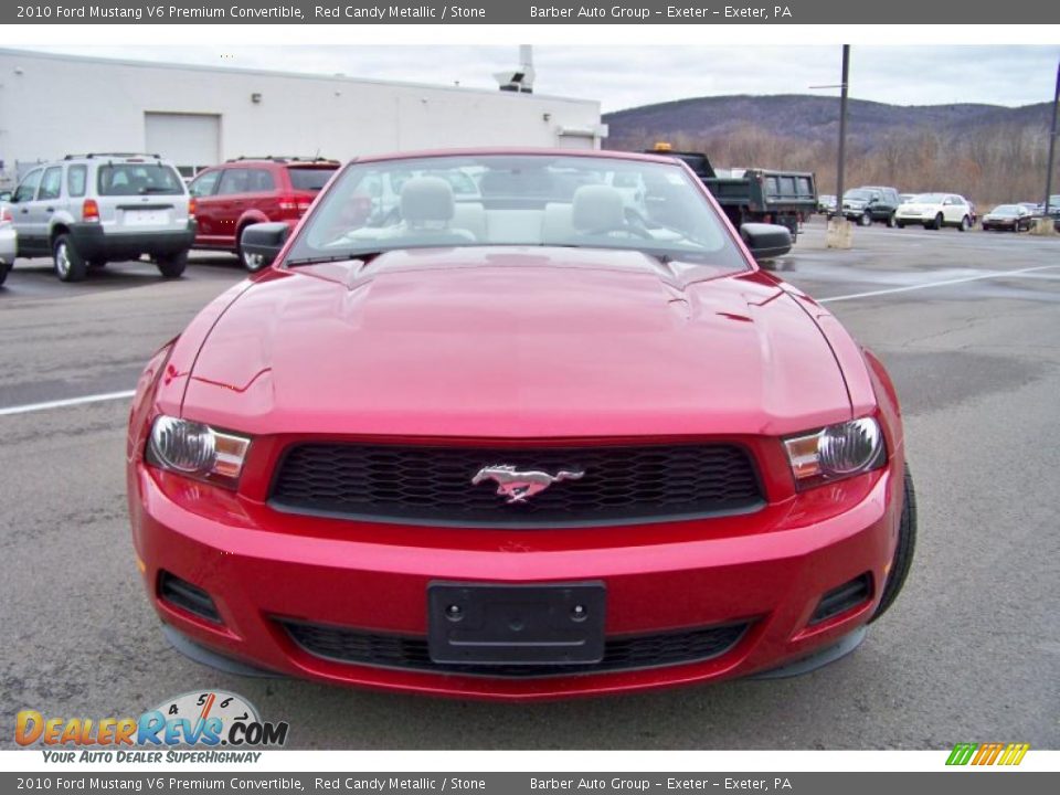2010 Ford Mustang V6 Premium Convertible Red Candy Metallic / Stone Photo #2