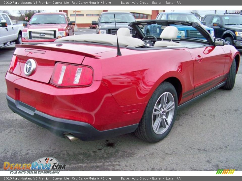 2010 Ford Mustang V6 Premium Convertible Red Candy Metallic / Stone Photo #5