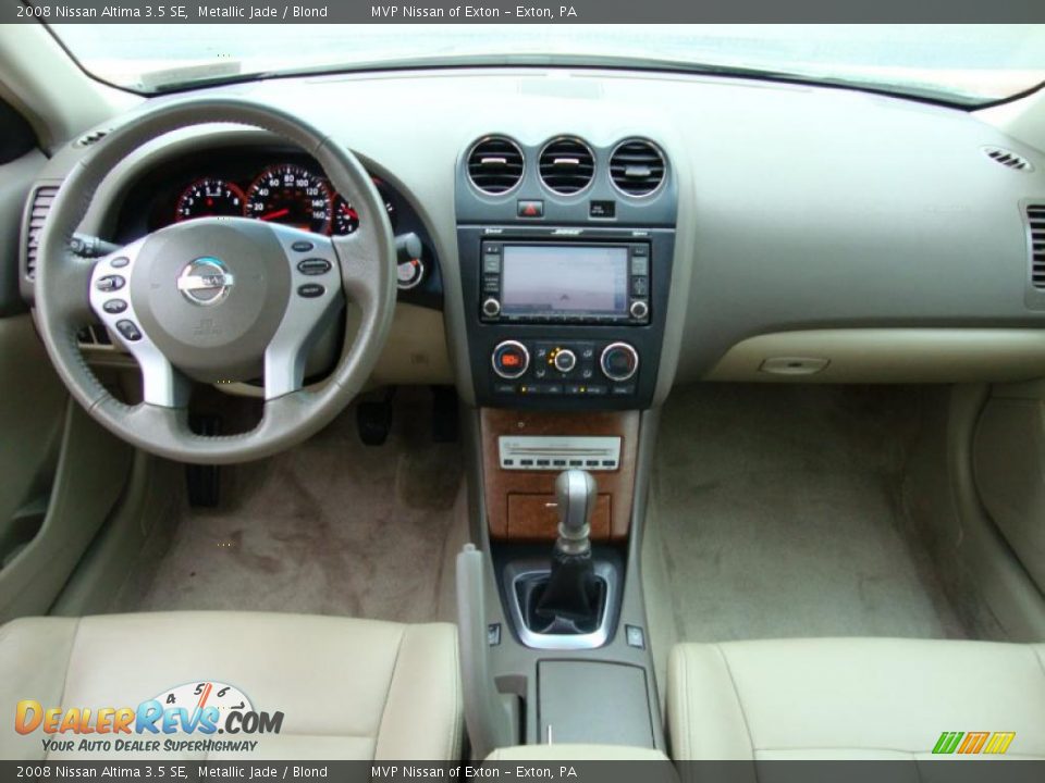 2008 Nissan Altima 3.5 SE Metallic Jade / Blond Photo #16