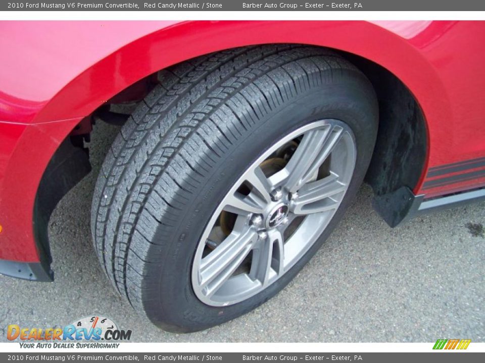 2010 Ford Mustang V6 Premium Convertible Red Candy Metallic / Stone Photo #10