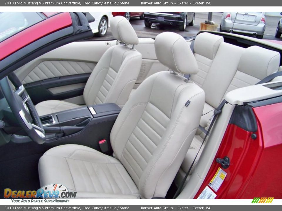 2010 Ford Mustang V6 Premium Convertible Red Candy Metallic / Stone Photo #12