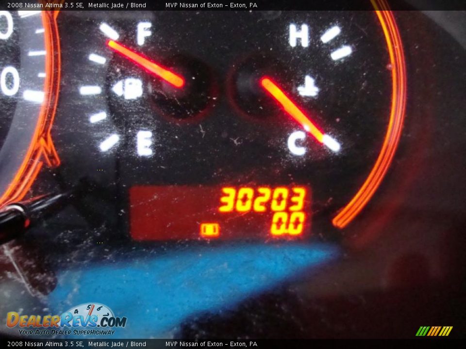 2008 Nissan Altima 3.5 SE Metallic Jade / Blond Photo #22