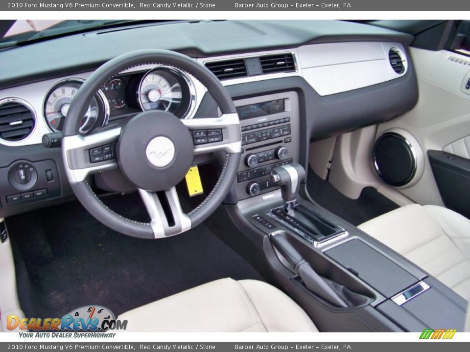 2010 Ford Mustang V6 Premium Convertible Red Candy Metallic / Stone Photo #13