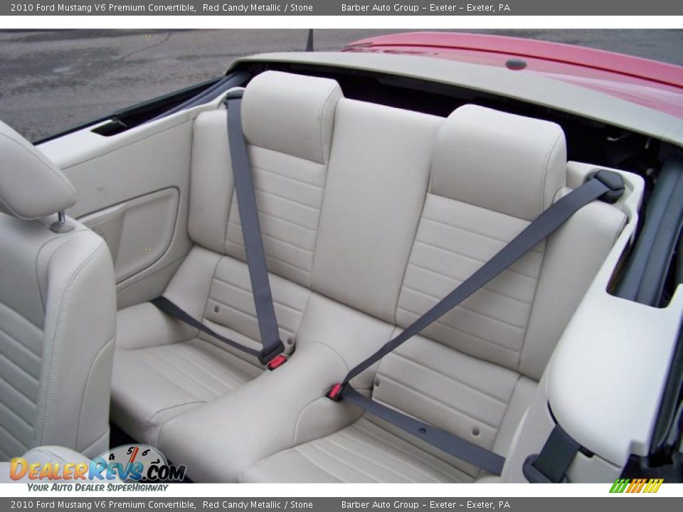 2010 Ford Mustang V6 Premium Convertible Red Candy Metallic / Stone Photo #14