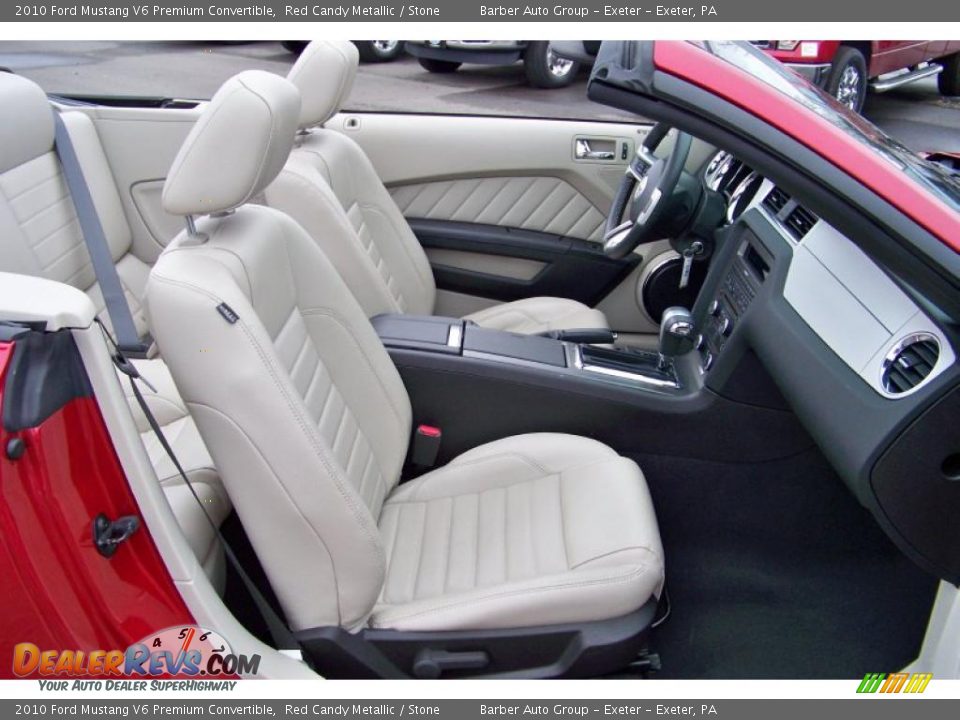 2010 Ford Mustang V6 Premium Convertible Red Candy Metallic / Stone Photo #16
