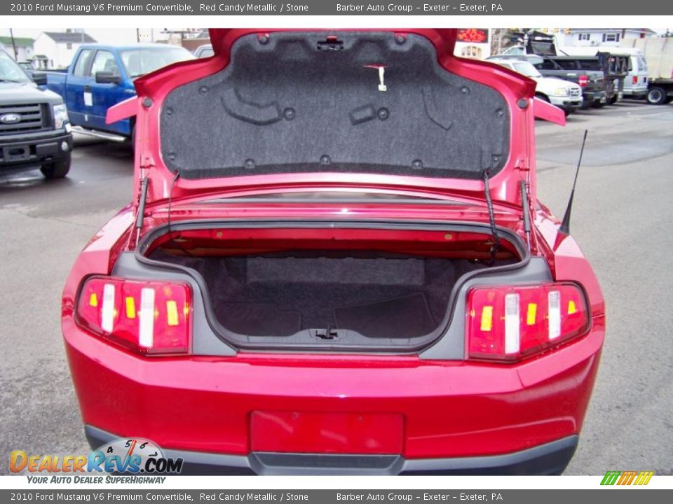 2010 Ford Mustang V6 Premium Convertible Red Candy Metallic / Stone Photo #19