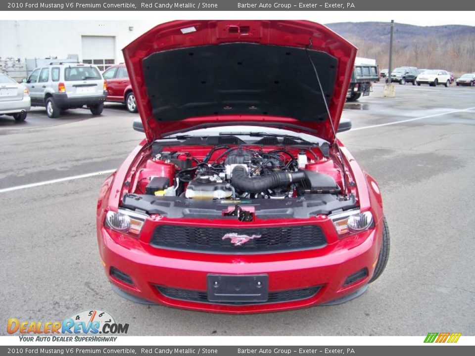 2010 Ford Mustang V6 Premium Convertible Red Candy Metallic / Stone Photo #21