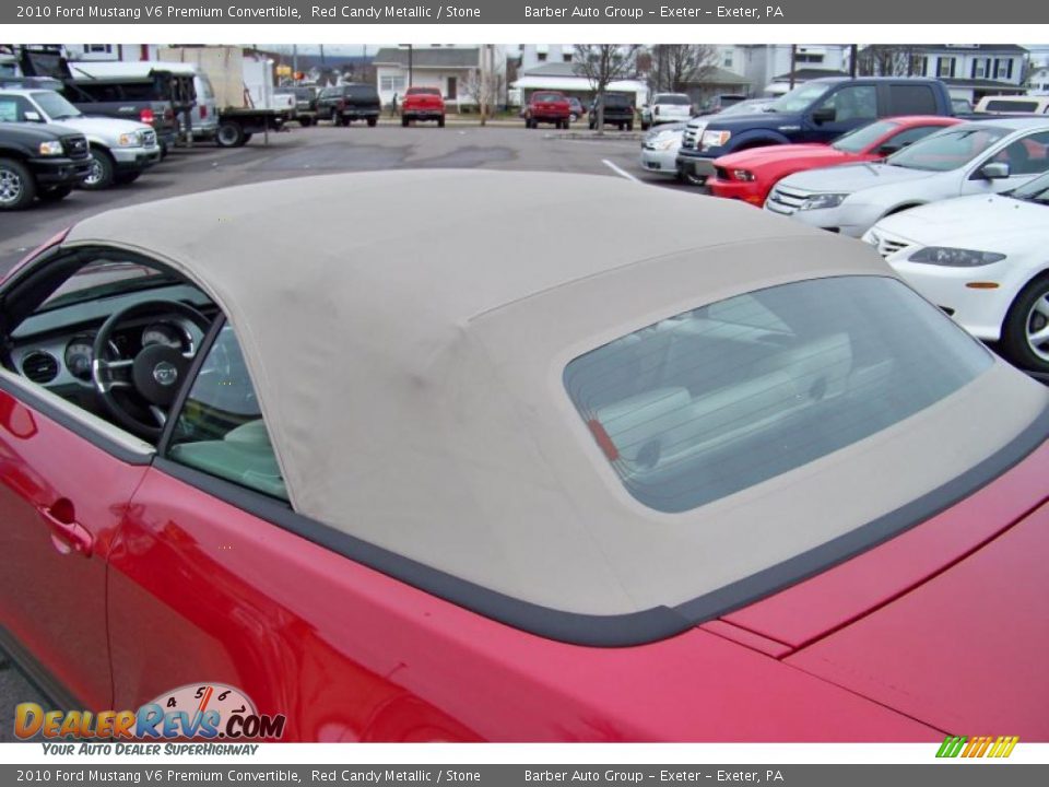 2010 Ford Mustang V6 Premium Convertible Red Candy Metallic / Stone Photo #24