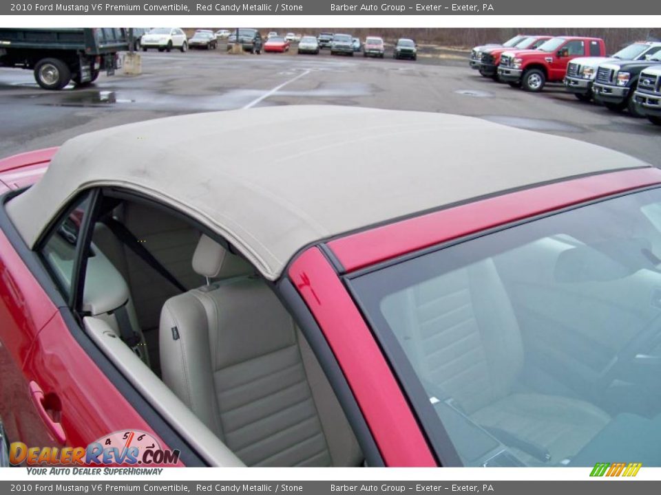 2010 Ford Mustang V6 Premium Convertible Red Candy Metallic / Stone Photo #26