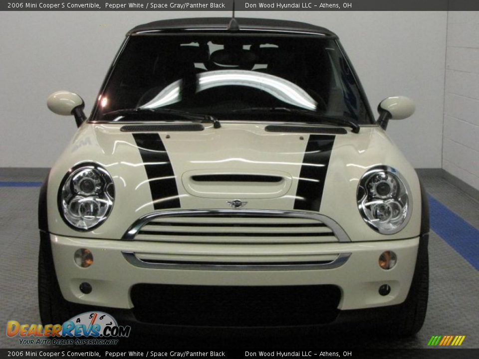 2006 Mini Cooper S Convertible Pepper White / Space Gray/Panther Black Photo #8