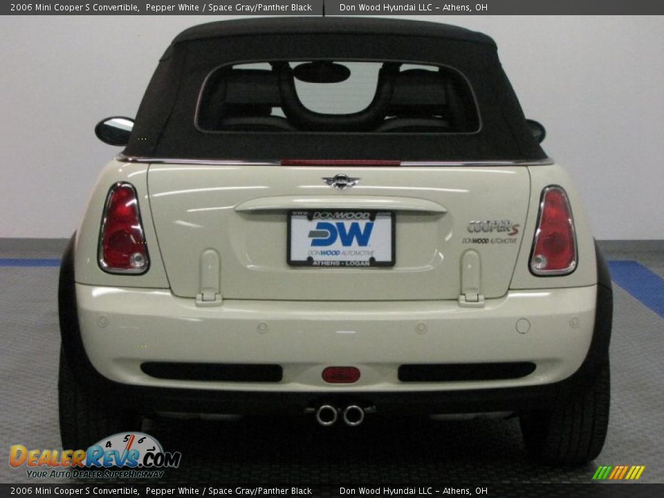 2006 Mini Cooper S Convertible Pepper White / Space Gray/Panther Black Photo #9