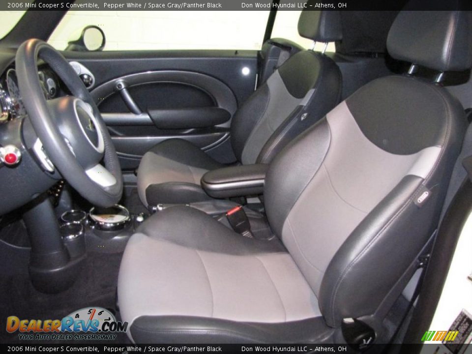 2006 Mini Cooper S Convertible Pepper White / Space Gray/Panther Black Photo #11